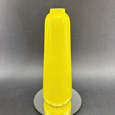 Pair of White Cased Glass Ovoid Vases with Horizontal Ribbed Beehive Bands — listing 4