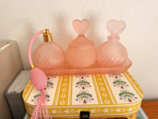 Frosted Glass Perfume Bottle with Faceted Crystal Ball Stopper — listing 2