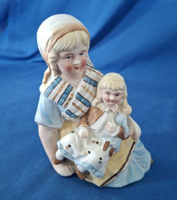 Vintage Bisque Porcelain Mother and Child Figurine