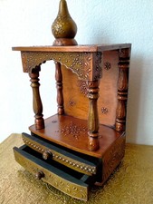 Hand-Carved Wooden Hindu Temple Mandir Home Shrine