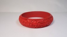 Chinese Export Silver-Tone Hinged Bangle with Applied Dragon and Filigree Rope Detail — listing 6