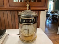 Vintage Michelob Light Rotating Motion Beer Sign Hanging Bar Light