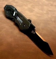 Smith & Wesson Framelock Folding Pocket Knife with Partially Serrated Drop-Point Blade, listing 2