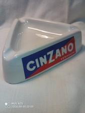 Vintage Cinzano Vermouth Triangular Advertising Ashtray, Porcelain — listing 4