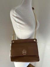 Tory Burch Britten Pebbled Leather Chain Crossbody Bag in Black — listing 4