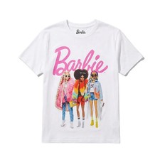 Barbie Repeating Glitter Logo Women's Graphic T-Shirt, Gray, Size M — listing 3