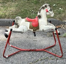 Vintage Spring Rocking Horse (Bouncy Rider) on Metal Frame — listing 4