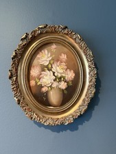 Cerbone Floral Still Life Oil Painting in Ornate Gold Frame — listing 4