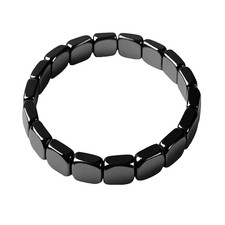 Hematite and Gold-Tone Beaded Stretch Bracelet Stack (Set of 3) — listing 5