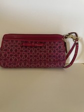 Coach Signature Jacquard Wristlet Wallet with Strap, Black and Khaki, listing 5