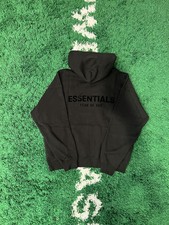 Fear of God Essentials Fleece Sweat Shorts in Iron/Black — listing 6
