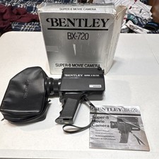 Bentley Super 8 BX-720 Movie Camera, Black, with Leatherette Case and Strap — listing 2