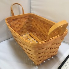 Decorative Woven Wood Storage Trunk Box with Metal Latch — listing 3