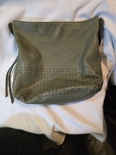 Cream Perforated Floral Leather Hobo Shoulder Bag with Tassel — listing 4