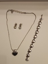 Gold-Tone Rhinestone Open Heart Pendant Necklace & Stud Earring Gift Set — listing 5