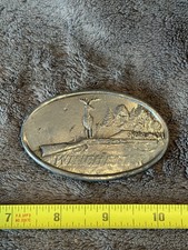 Vintage Winchester Repeating Arms New Haven Conn Brass Belt Buckle, listing 5