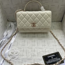 Cream Diamond-Quilted Flap Shoulder Bag with Silver Turn-Lock Clasp Yes - designer brand