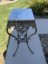 Antique Victorian Marble-Top Walnut 3-Drawer Dresser with Carved Fruit Pulls — listing 4