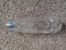 Violetta Polish crystal Hand-Cut 24% Lead Crystal Pinwheel Vase, Made in Poland, 8.25" Tall — listing 5