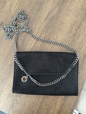 Stella McCartney Falabella Mini Tote Crossbody Bag, Metallic Navy Crackle, listing 2