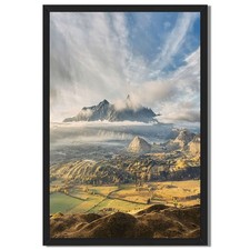 Framed Mountain Reflection Landscape Print (Mount Rainier / alpine lake scene) — listing 3