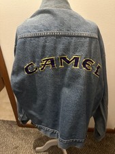 Camel Cigarettes Light Blue Denim Jean Jacket with Sherpa Shearling Lining, Men's XL — listing 2