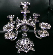 Reed & Barton Silverplate 4-Light Candelabra Centerpiece with Glass Bowl, Pattern 331 — listing 6