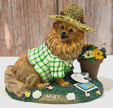 Danbury Mint Pomegranate Pomeranian Dog Figurine Sculpture