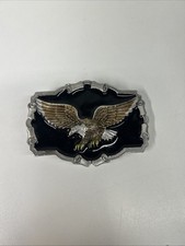 Vintage 1979 The Great American Buckle Co. Serialized Horse Belt Buckle, Hand-Painted Enamel, 3 3/4" x 2 1/2" — listing 4