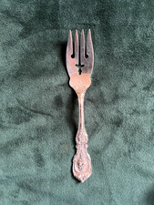 Solid Sterling Silver Flatware Service for 8 with Engraved Monogram 'S' in Solid Walnut Storage Case — listing 5