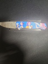 K-Pop Themed Spring-Assisted Folding Pocket Knife with Printed Band Member Handle