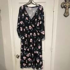 Women's Black Floral Print Long-Sleeve Dress — listing 6
