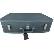 Vintage Hardside Suitcase with Tweed Textured Vinyl Exterior — listing 3