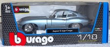 Vintage Diecast Jaguar E-Type Coupe Model Car, Red, likely 1960s British diecast (Corgi/Dinky style) — listing 4