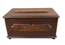 Victorian Burl Walnut Personal Effects / Vanity Box with Fitted Interior, 12x8x7 — listing 5