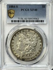 1884-S Morgan Silver Dollar, PCGS XF40 — listing 3