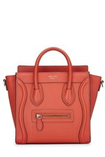 Céline Paris Red Smooth Leather Shoulder Bag with Grommet Straps — listing 6