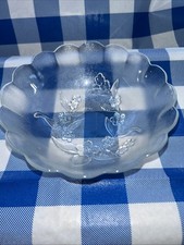 Vintage Clear Pressed Glass Round Serving Platter with Paneled Radial Pattern — listing 3