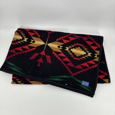 Pendleton Beaver State Wool Camp Blanket Pink & Green Star Pattern — listing 3