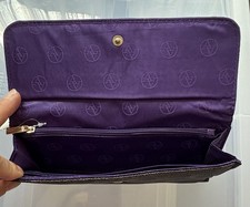 Adrienne Vittadini Embossed Logo Zip-Around Wristlet Wallet in Blush/Tan — listing 2