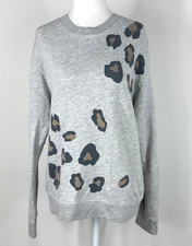 Monrow Women's Leopard Side-Panel Long Sleeve Sweatshirt Tee — listing 6