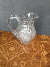 Cut Crystal Pitcher / Creamer with Pinwheel and Fan Motif — listing 3