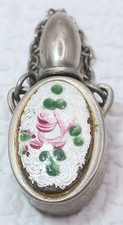 Vintage Figural Perfume Bottle Charm Bracelet with Multicolor Rhinestones and Faux Pearls — listing 6