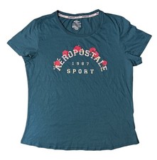 Aéropostale Women's Floral Line-Art Print Crew Neck T-Shirt, Size S/P — listing 6
