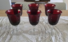 Vintage Ruby Red Depression-Era Glass Creamer with Swirl/Fan Pattern and Applied Handle — listing 6