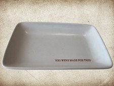 Magnolia (Hearth & Hand / Magnolia Home) White Stoneware Oval Serving Platter in Woven Rattan Basket Holder — listing 4