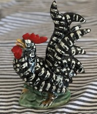 Ceramic Round-Belly Rooster Figurine with Red Comb — listing 6