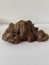 Polished Burl Wood Freeform Sculpture / Natural Root Burl Display Piece