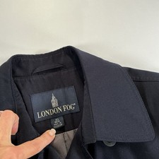 London Fog Double-Breasted Trench Coat, Olive/Taupe — listing 2
