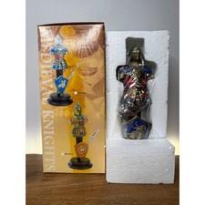 Vintage Medieval Suit of Armor Knight Figurine on Carrara Marble Base, Made in Italy — listing 4